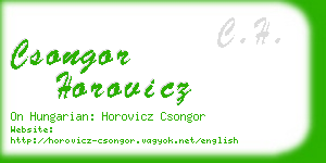 csongor horovicz business card